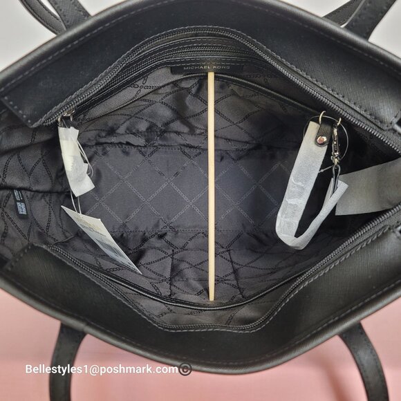 MICHAEL KORS Eva Small Nylon Tote with Animal Print- Black Multi 🎈$98. - Picture 15 of 16